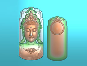 觀音牌水晶吊墜雕刻機模型圖紙_電腦數(shù)控玉雕雕