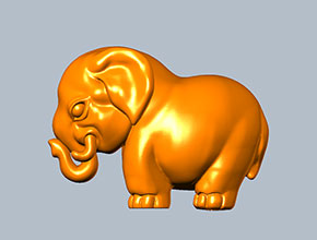 大象擺件立體模型3D雕刻圖_五軸雕刻機(jī)工藝品