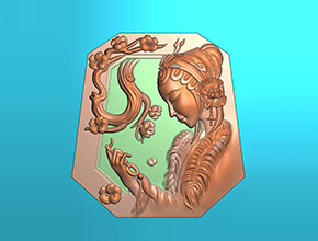 仕女人物玉雕機(jī)電腦精雕模型圖_享刻數(shù)控雕刻機(jī)