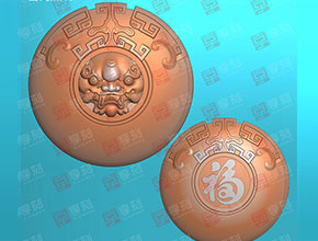 仿古獸紋玉佩玉雕電腦精雕圖_享刻數(shù)控雕刻機(jī)廠