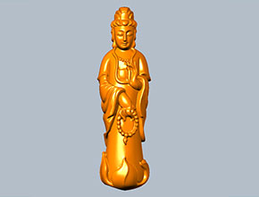立體觀音菩薩雕像模型3d玉雕圖紙_享刻數(shù)控雕刻