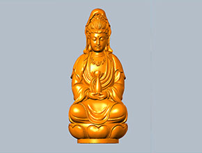 座蓮花觀音菩薩玉雕3d模型圖紙_享刻數(shù)控雕刻機