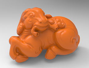 山羊擺件茶寵立體玉雕機(jī)玉雕圖_享刻數(shù)控雕刻機(jī)