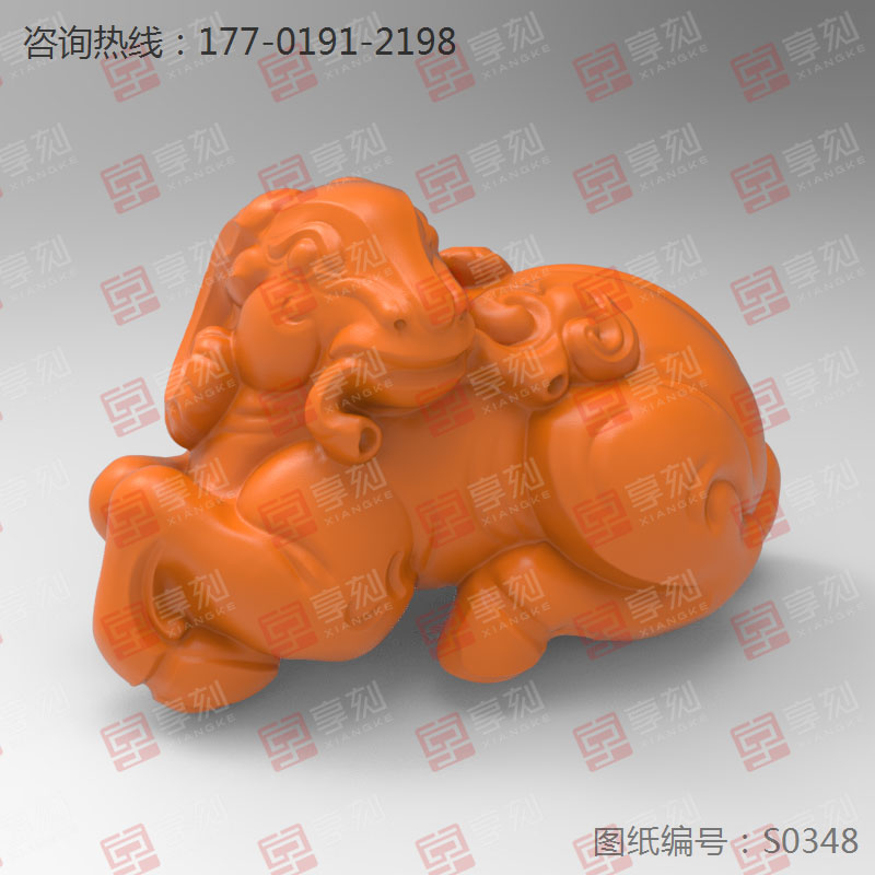 山羊擺件茶寵立體玉雕機(jī)玉雕圖