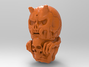 綠松石飾品-骷髏惡靈玉雕機(jī)模型圖紙_享刻數(shù)控雕