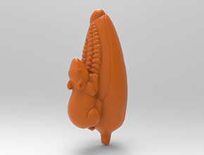 黃龍玉老鼠玉米擺件玉雕機(jī)玉雕精雕圖_享刻數(shù)控