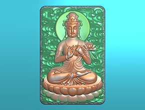 大勢(shì)至菩薩玉石雕刻機(jī)電腦雕刻圖紙_享刻數(shù)控雕