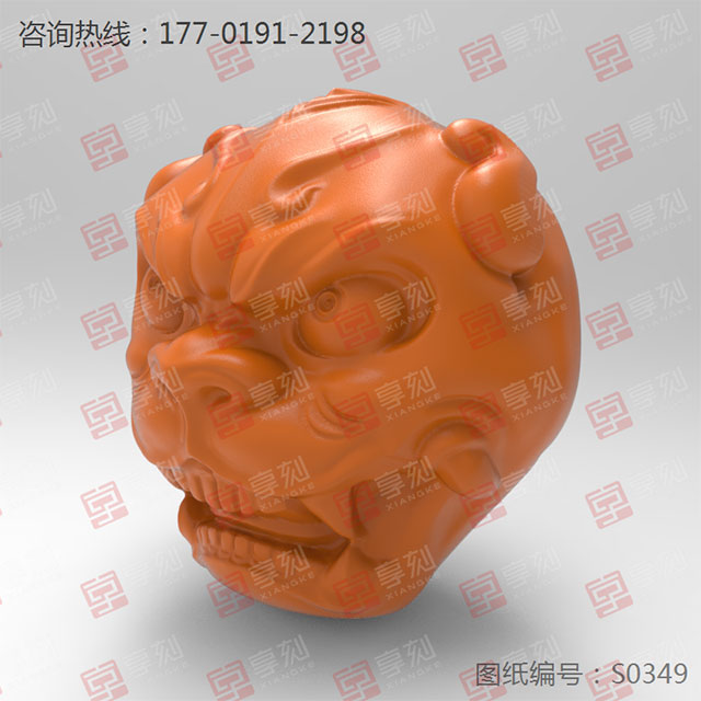 獸面吊墜玉石雕刻機(jī)精雕圖紙