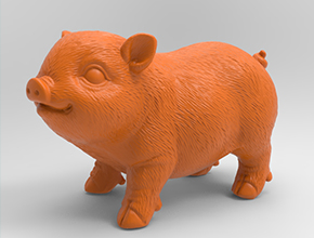 小豬玉雕擺件雕刻機玉石電腦模型圖_享刻數(shù)控雕