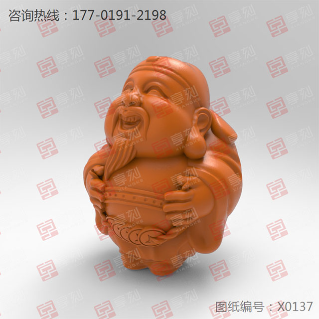 財神玉雕擺件雕刻機玉石電腦模型圖