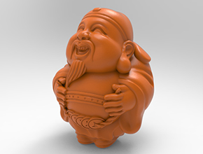 財神玉雕擺件雕刻機玉石電腦模型圖_享刻數(shù)控雕