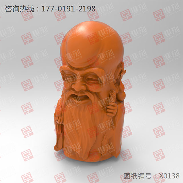 壽星公玉雕擺件雕刻機玉石電腦模型圖