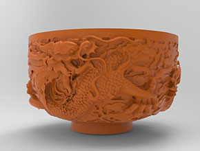 龍紋碗器皿玉石陶瓷雕刻電腦圖紙_享刻數(shù)控雕刻