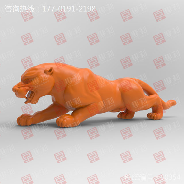 豹子擺件玉石雕刻機(jī)電腦雕刻圖紙