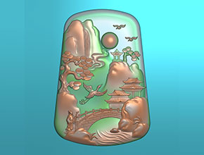 瑪瑙山水玉石雕刻機(jī)電腦雕刻圖紙_享刻數(shù)控雕刻
