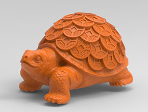 銅錢龜玉雕木雕擺件電腦精雕圖模型圖_享刻數(shù)控