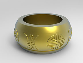 壽扳指戒指電腦雕刻圖紙_享刻數(shù)控雕刻機(jī)廠家