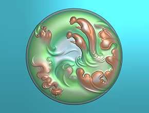 翡翠禪意佛牌電腦玉石雕刻機(jī)精雕圖_享刻數(shù)控雕