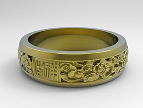 祥云吉祥手鐲戒子電腦雕刻機(jī)模型圖紙_享刻數(shù)控