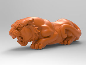 獅子擺件玉石玻璃電腦雕刻機(jī)精雕圖_享刻數(shù)控雕