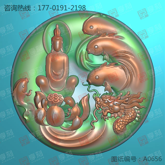 佛牌玉雕機電腦雕刻模型玉石玉雕圖紙