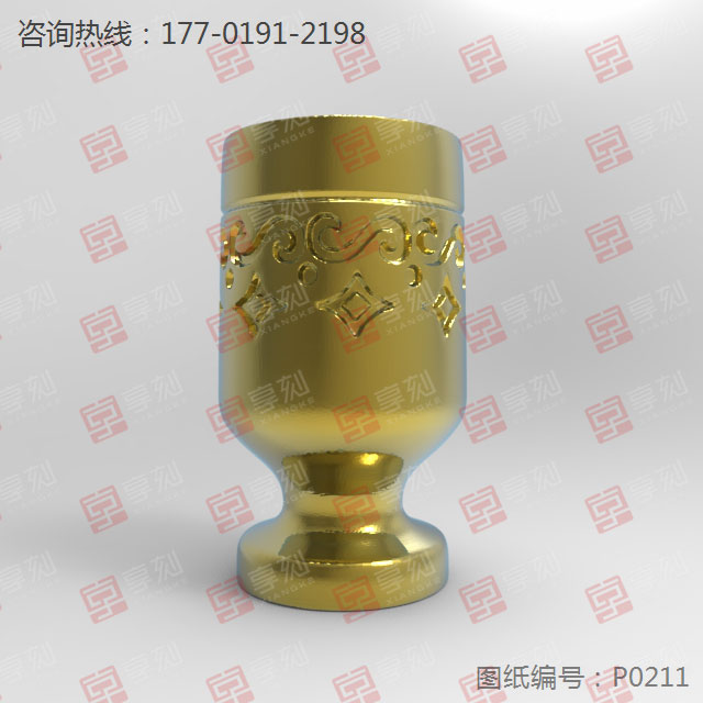 仿古酒杯立體模型圖電腦雕刻機(jī)工藝品圖