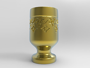 仿古酒杯立體模型圖電腦雕刻機(jī)工藝品圖_享刻數(shù)