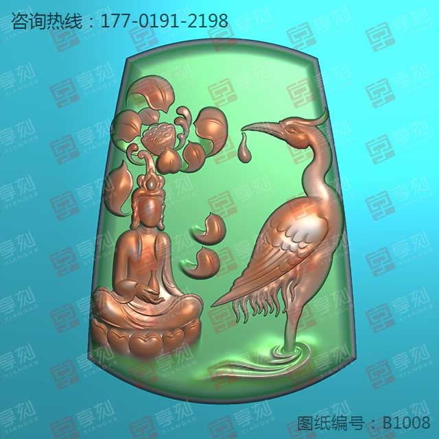 玉石佛牌吊墜電腦雕刻模型圖