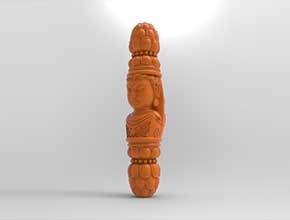 菩薩觀音金剛杵吊墜電腦玉雕模型圖_享刻數(shù)控雕