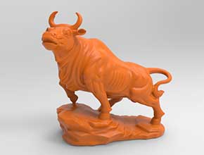 牛氣沖天擺件3d模型雕刻模型圖紙_享刻數(shù)控雕刻