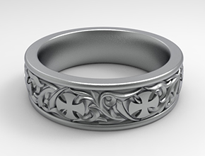 洋花戒指首飾電腦雕刻模型圖紙_享刻數(shù)控雕刻機(jī)