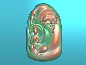 和田玉電腦雕刻佛牌圖案自動玉雕機(jī)_享刻數(shù)控雕