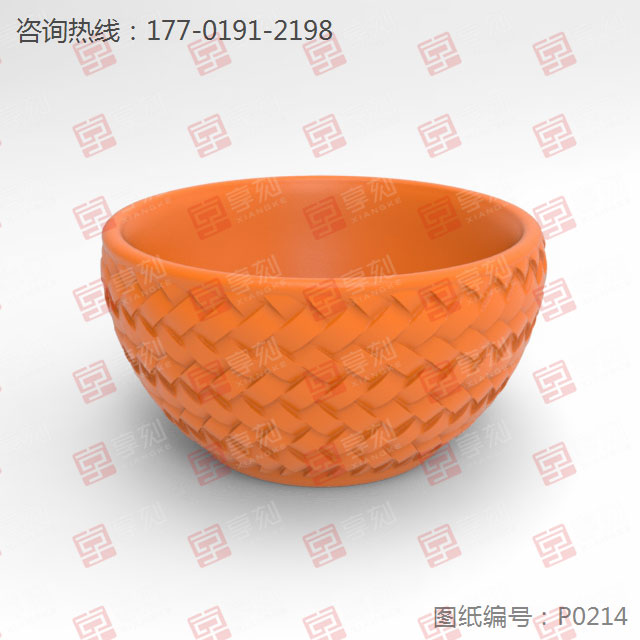 編織紋理碗雕刻模型圖陶瓷雕刻機(jī)