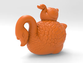 天鵝擺件陶瓷玻璃雕刻模型圖紙_享刻數(shù)控雕刻機(jī)