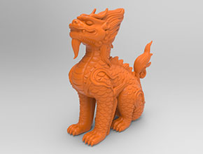 麒麟擺件玉石立體雕刻模型圖_享刻數(shù)控雕刻機(jī)廠