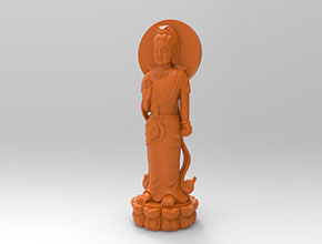 立體玉石觀音菩薩雕像圖紙玉石雕刻機(jī)_享刻數(shù)控