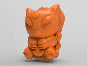 Q版九尾狐吊墜玉石玻璃雕刻機(jī)圖紙_享刻數(shù)控雕刻