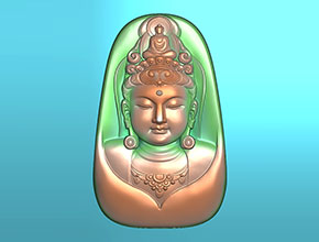 觀音菩薩玉墜翡翠電腦雕刻模型圖紙_享刻數(shù)控雕