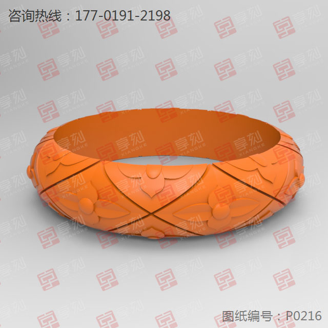 玉石手鐲雕花電腦雕刻模型圖紙
