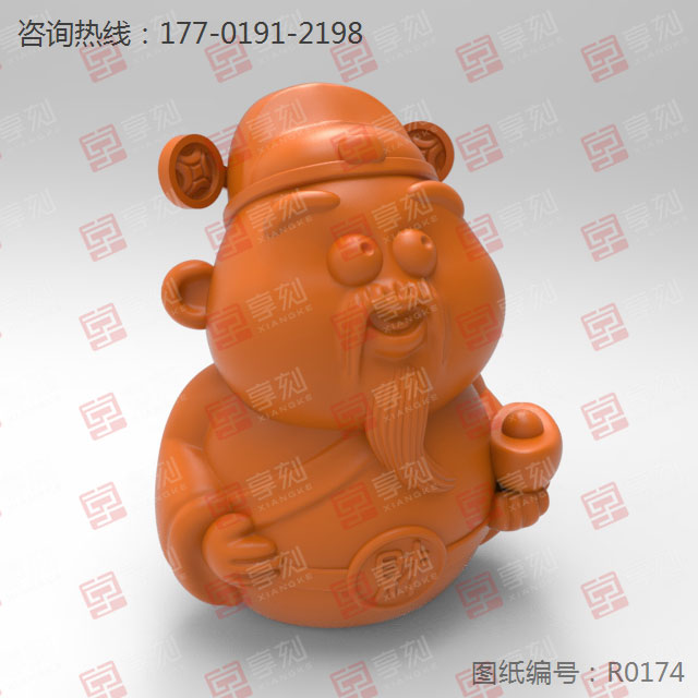 財(cái)?shù)刂餍[件玉石銅工藝品電腦雕刻機(jī)圖紙