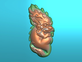 寶寶龍翡翠吊墜新款電腦玉雕雕刻模型圖_享刻數(shù)