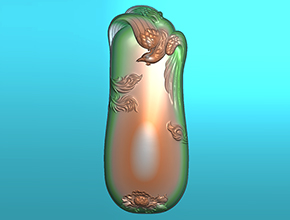 鳳凰翡翠吊墜新款電腦玉雕雕刻模型圖_享刻數(shù)控