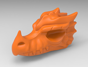 龍頭骨吊墜飾品3d模型電腦玉雕精雕圖紙_享刻數(shù)