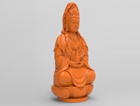 坐觀音立體擺件模型電腦玉雕精雕圖紙_享刻數(shù)控