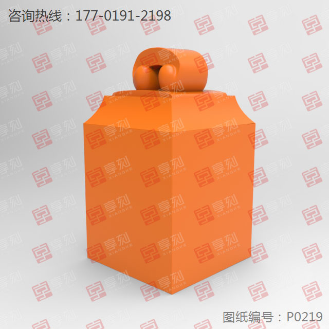 印章印扭立體四軸雕刻模型精雕圖