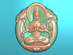 千手觀音吊墜玉石電腦雕刻精雕圖紙_享刻數(shù)控雕