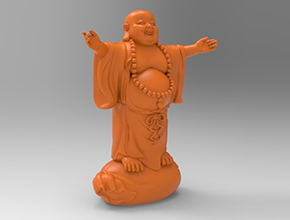 彌勒佛擺件玉石電腦雕刻精雕圖紙_享刻數(shù)控雕刻