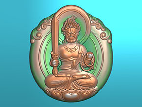 不動冥王翡翠玉石電腦雕刻精雕圖紙_享刻數(shù)控雕