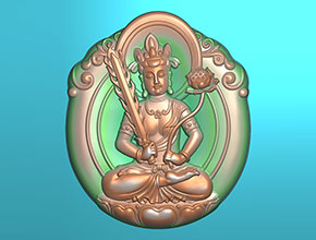 虛空藏菩薩玉石電腦雕刻精雕圖紙_享刻數(shù)控雕刻