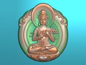 大勢至菩薩玉石電腦雕刻精雕圖紙_享刻數(shù)控雕刻